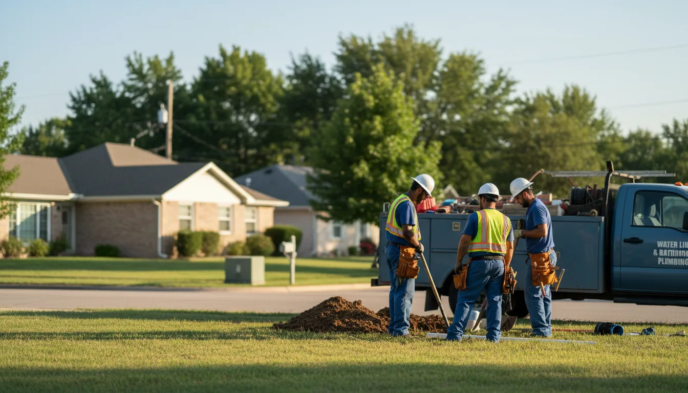 Residential water line and bathroom plumbing service in Taneyville, MO